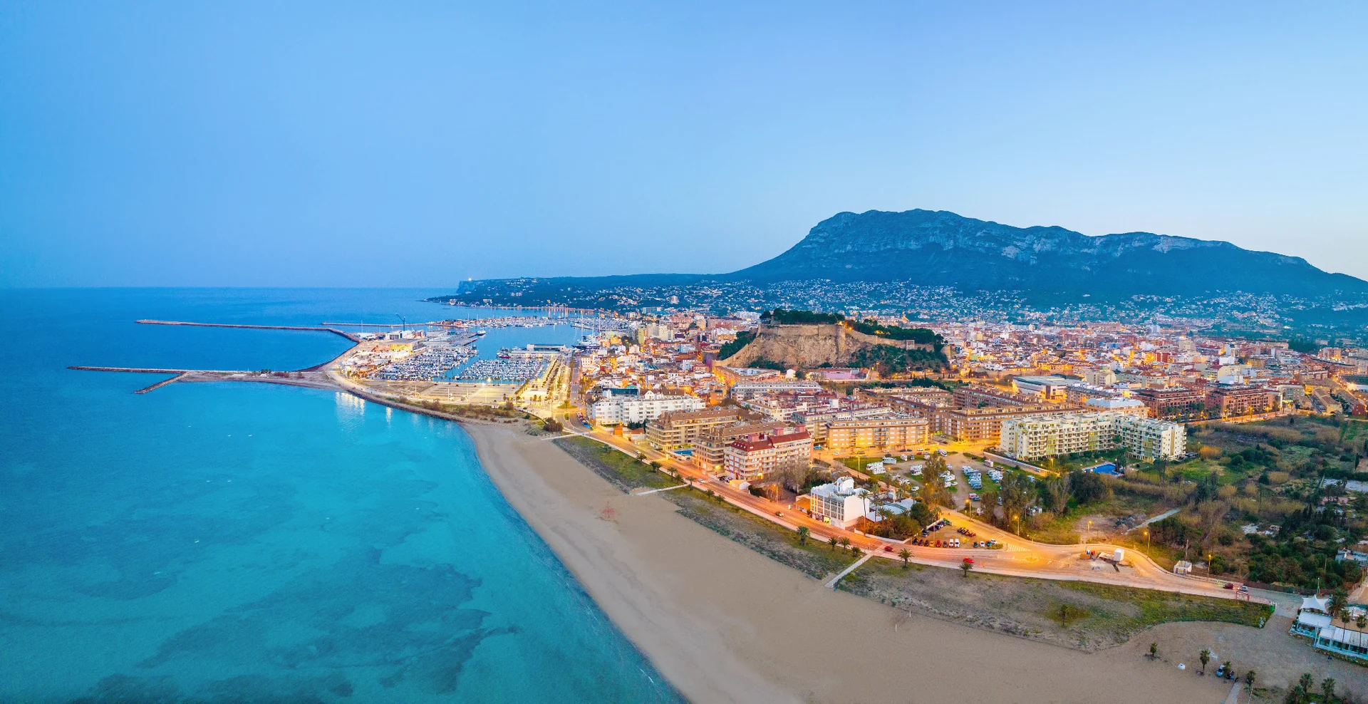 Vue aérienne de Dénia sur la Costa Blanca