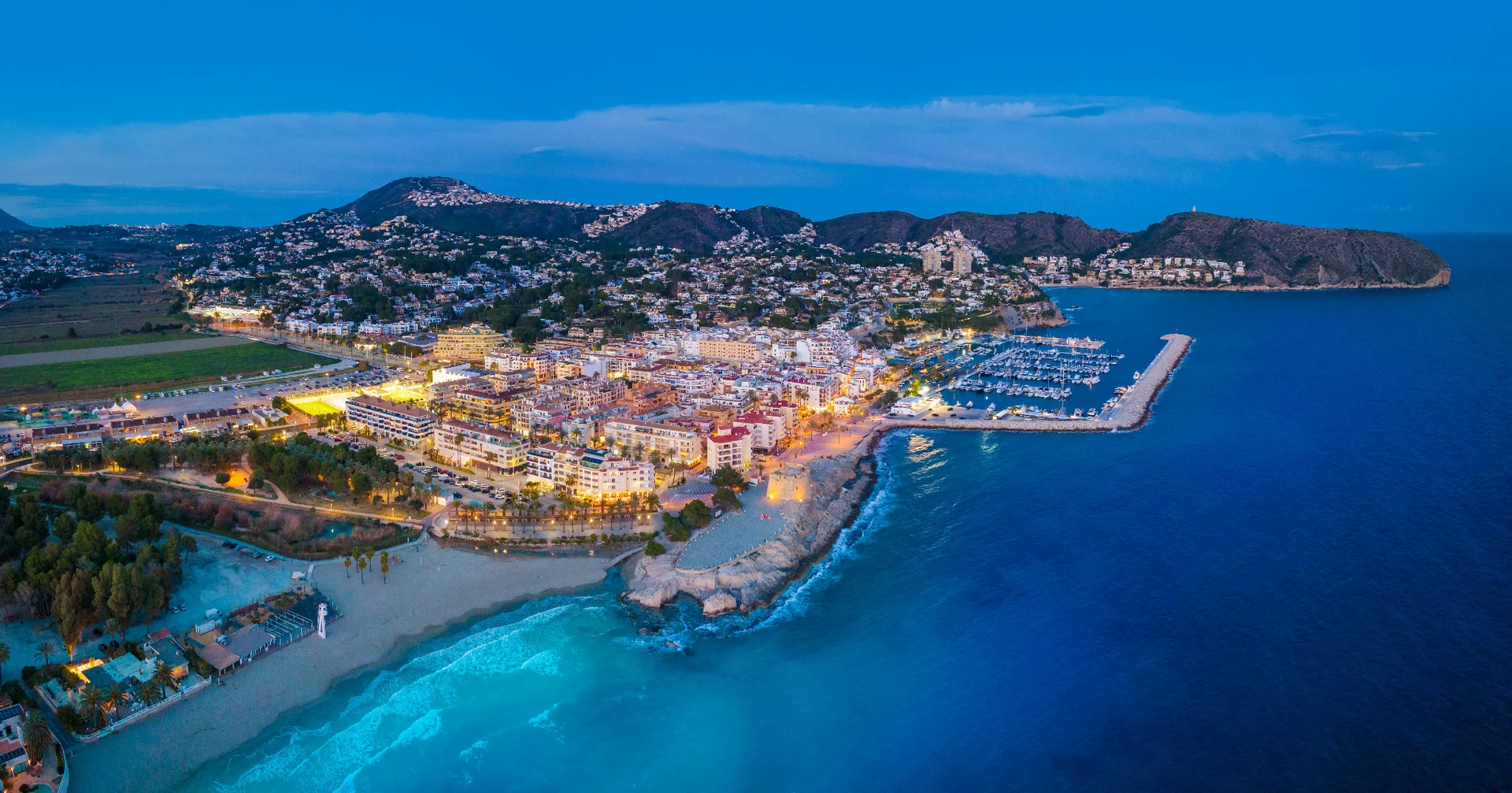 Vue de Moraira sur la Costa Blanca